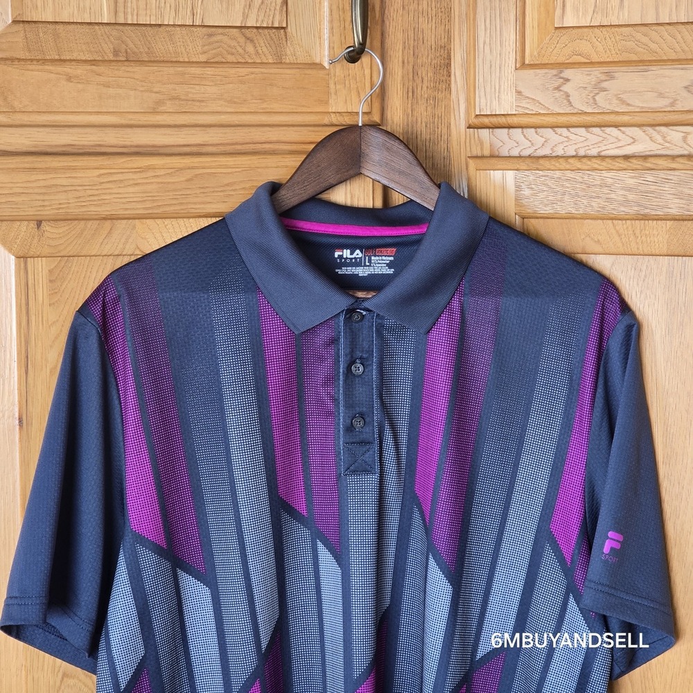 Fila Golf‎ Sport Polo Shirt Men's Large Athletic Fit Pickleball Tennis